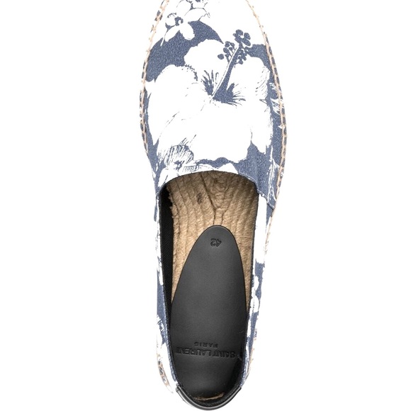 Saint Laurent Espadrille Hibiscus Blue and White - Picture 2 of 6